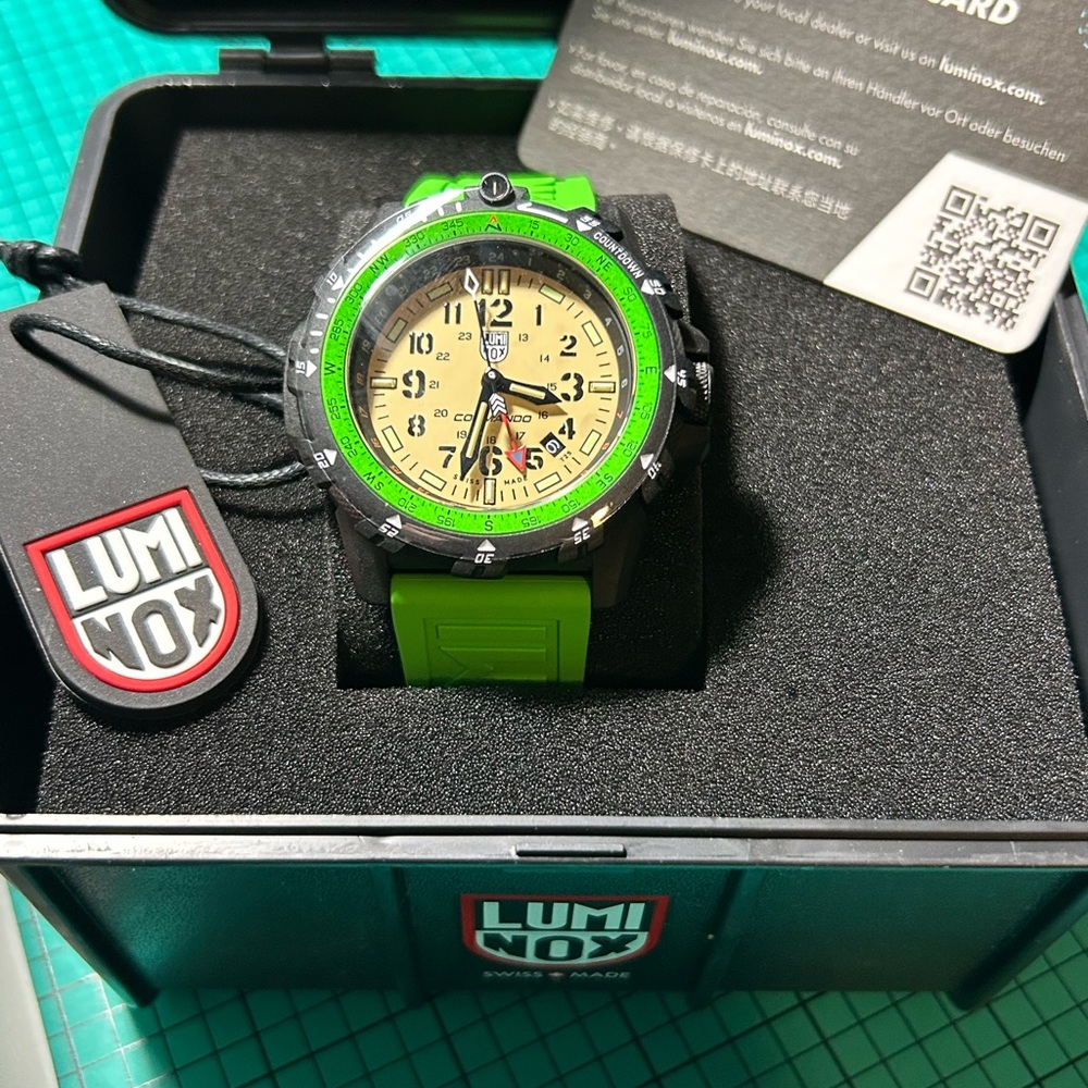 NWT Luminox Green and Black Watch 46mm